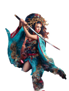 Geisha Warrior Phoenix Vinyl Car Decal Sticker – Waterproof & UV-Resistant 8"