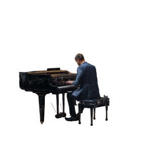 Pianist In Paris Vinyl Car Decal Sticker – Waterproof & UV-Resistant 8" Pianist In Paris Vinyl Car Decal Sticker – Waterproof & UV-Resistant 8"