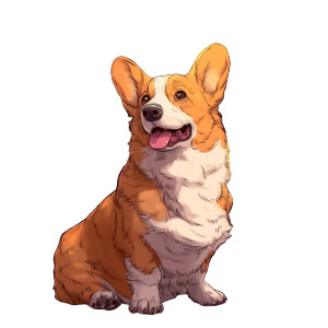 Joyful Corgi Gambling Vinyl Car Decal Sticker – Waterproof & UV-Resistant 8"