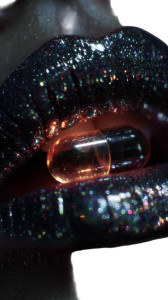 Glossy Black Lips V2 Vinyl Car Decal Sticker – Waterproof & UV-Resistant 8"