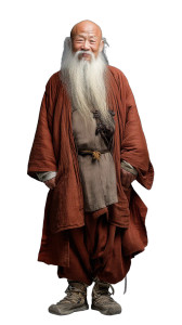 Kindly Chinese Elder Vinyl Car Decal Sticker – Waterproof & UV-Resistant 8"