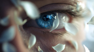 Blue Eye Close-Up V2 Vinyl Car Decal Sticker – Waterproof & UV-Resistant 8"