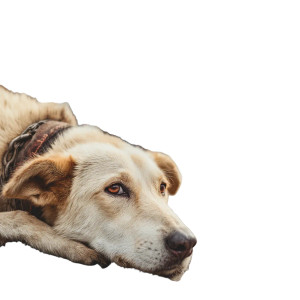 Sad Stray Dog Vinyl Car Decal Sticker – Waterproof & UV-Resistant 8"