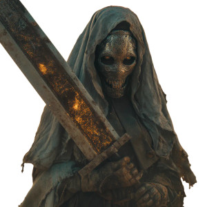 Masked Warrior Nun Vinyl Car Decal Sticker – Waterproof & UV-Resistant 8"