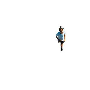 Running Girl Pose Vinyl Car Decal Sticker – Waterproof & UV-Resistant 8"