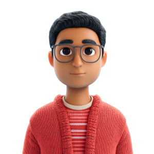 Indian Male Avatar Vinyl Car Decal Sticker – Waterproof & UV-Resistant 8"