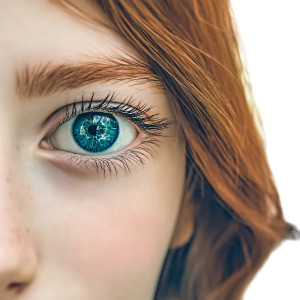 Blue-Eyed Reflection Vinyl Car Decal Sticker – Waterproof & UV-Resistant 8"