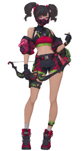 Cyberpunk Archer Vinyl Car Decal Sticker – Waterproof & UV-Resistant 8"