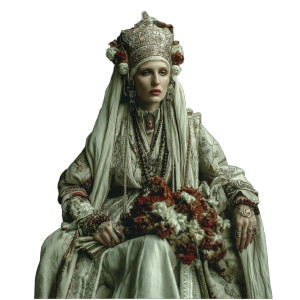 Byzantine Empress Horror Vinyl Car Decal Sticker – Waterproof & UV-Resistant 8" Byzantine Empress Horror Vinyl Car Decal Sticker – Waterproof & UV-Resistant 8"