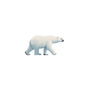 Polar Bear Walking Vinyl Car Decal Sticker – Waterproof & UV-Resistant 8"