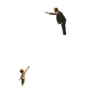 Distant Father And Child Vinyl Car Decal Sticker – Waterproof & UV-Resistant 8"