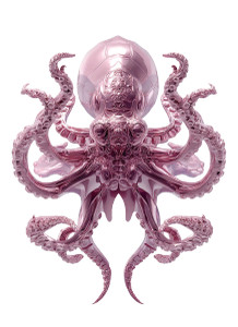 Chrome Octopus Creature Vinyl Car Decal Sticker – Waterproof & UV-Resistant 8"