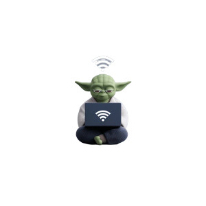 Yoda With Laptop Vinyl Car Decal Sticker – Waterproof & UV-Resistant 8"