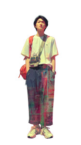 East Asian Student Vinyl Car Decal Sticker – Waterproof & UV-Resistant 8"