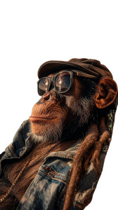 Relaxed Chimpanzee Vinyl Car Decal Sticker – Waterproof & UV-Resistant 8" Relaxed Chimpanzee Vinyl Car Decal Sticker – Waterproof & UV-Resistant 8"