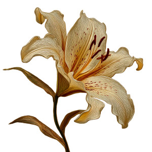 Big Lily Flower Vinyl Car Decal Sticker – Waterproof & UV-Resistant 8" Big Lily Flower Vinyl Car Decal Sticker – Waterproof & UV-Resistant 8"