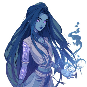 Water Genasi Sorceress Vinyl Car Decal Sticker – Waterproof & UV-Resistant 8" Water Genasi Sorceress Vinyl Car Decal Sticker – Waterproof & UV-Resistant 8"