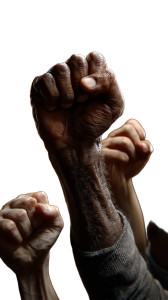 Raised Fists Unity V2 Vinyl Car Decal Sticker – Waterproof & UV-Resistant 8"