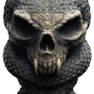 Skull Serpent Vinyl Car Decal Sticker – Waterproof & UV-Resistant 8"