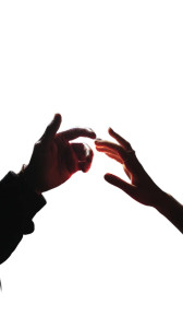 Hands Almost Touching Vinyl Car Decal Sticker – Waterproof & UV-Resistant 8"