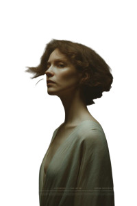 Lone Woman Twilight Vinyl Car Decal Sticker – Waterproof & UV-Resistant 8"