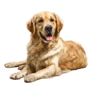 Golden Retriever Relaxing Vinyl Car Decal Sticker – Waterproof & UV-Resistant 8" Golden Retriever Relaxing Vinyl Car Decal Sticker – Waterproof & UV-Resistant 8"