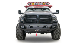 Fab Fours Matrix Series Bumper | Aggressive Design, Provides Far More Tire Clearance | Customizable Inserts, With Winch Mount & D-Ring Mounts