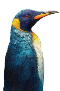 Blue Penguin Painting Vinyl Car Decal Sticker – Waterproof & UV-Resistant 8"