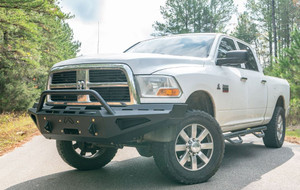 Fab Fours Red Steel Bumper | Aggressive Design, Provides Tire Clearance | Easy Install, Lifetime Warranty