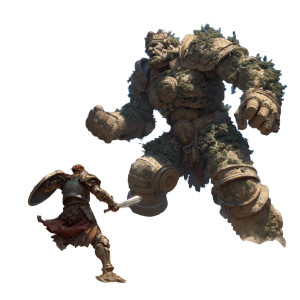 Titan Gods Battle Vinyl Car Decal Sticker – Waterproof & UV-Resistant 8"