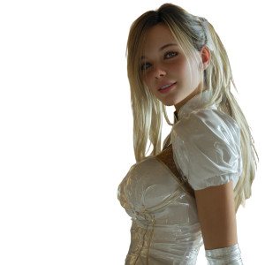 Blonde Warrior Pose Vinyl Car Decal Sticker – Waterproof & UV-Resistant 8"