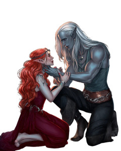 Fantasy Couple Portrait V5 Vinyl Car Decal Sticker – Waterproof & UV-Resistant 8"