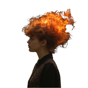 Fiery-Haired Girl Vinyl Car Decal Sticker – Waterproof & UV-Resistant 8" Fiery-Haired Girl Vinyl Car Decal Sticker – Waterproof & UV-Resistant 8"