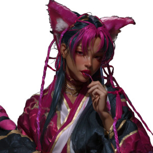 Fox-Eared Kimono Beauty Vinyl Car Decal Sticker – Waterproof & UV-Resistant 8" Fox-Eared Kimono Beauty Vinyl Car Decal Sticker – Waterproof & UV-Resistant 8"