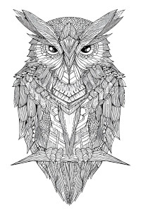 Owl Mandala Art Vinyl Car Decal Sticker – Waterproof & UV-Resistant 8"