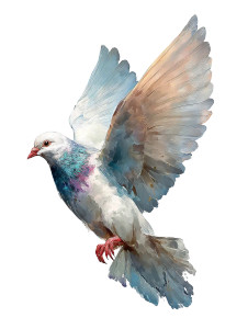 White Dove Flying V3 Vinyl Car Decal Sticker – Waterproof & UV-Resistant 8"