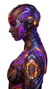 Dancing Cyborg Vinyl Car Decal Sticker – Waterproof & UV-Resistant 8"