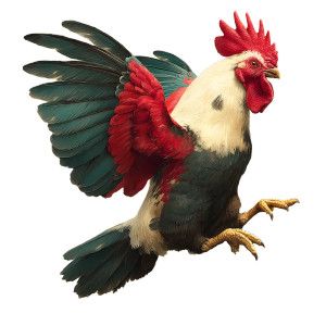Fighting Rooster Kick Vinyl Car Decal Sticker – Waterproof & UV-Resistant 8"
