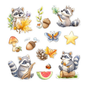 Cute Raccoon Stickers Vinyl Car Decal Sticker – Waterproof & UV-Resistant 8" Cute Raccoon Stickers Vinyl Car Decal Sticker – Waterproof & UV-Resistant 8"