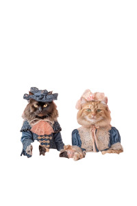 Noble Cat Duo Vinyl Car Decal Sticker – Waterproof & UV-Resistant 8"