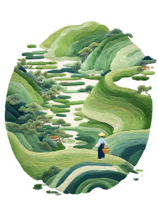 Hanfu Woman Landscape Vinyl Car Decal Sticker – Waterproof & UV-Resistant 8"