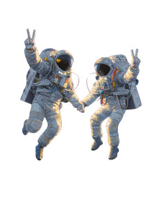 Astronauts Peace Sign Vinyl Car Decal Sticker – Waterproof & UV-Resistant 8" Astronauts Peace Sign Vinyl Car Decal Sticker – Waterproof & UV-Resistant 8"