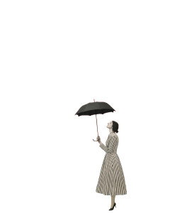 Woman Under Umbrella Vinyl Car Decal Sticker – Waterproof & UV-Resistant 8"