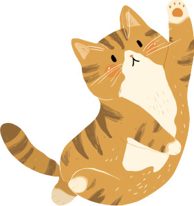 Cartoonish Tabby Cat V2 Vinyl Car Decal Sticker – Waterproof & UV-Resistant 8"