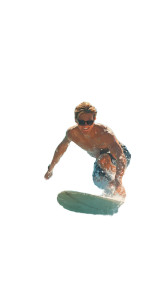 Surfing Man Vinyl Car Decal Sticker – Waterproof & UV-Resistant 8"