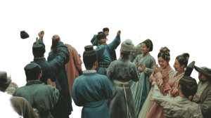 Ming Dynasty Crowd Vinyl Car Decal Sticker – Waterproof & UV-Resistant 8"