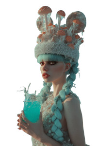 Cosmic Inuit Girl V2 Vinyl Car Decal Sticker – Waterproof & UV-Resistant 8"