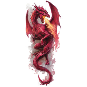 Red Dragon Tattoo Vinyl Car Decal Sticker – Waterproof & UV-Resistant 8"