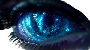 Cybernetic Human Eye Vinyl Car Decal Sticker – Waterproof & UV-Resistant 8"