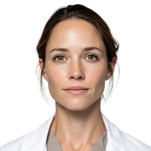 Female Doctor Portrait V2 Vinyl Car Decal Sticker – Waterproof & UV-Resistant 8"